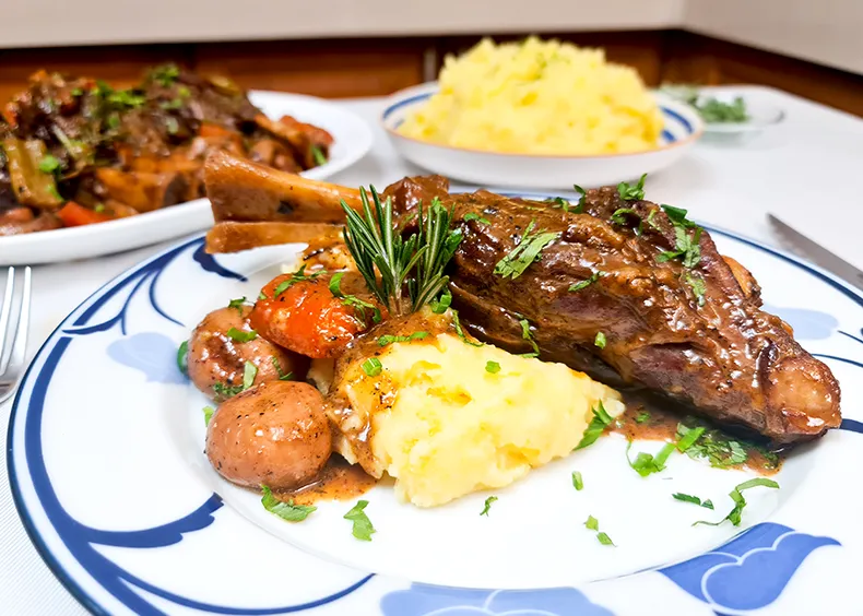lamb shank front Delicious lamb shanks ready for dinner!